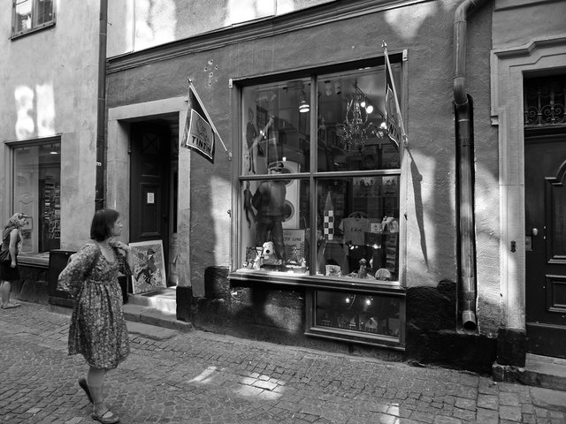 Tin-Tin-Shop på Köpmangatan i Gamla-Stan i Stockholm 2009